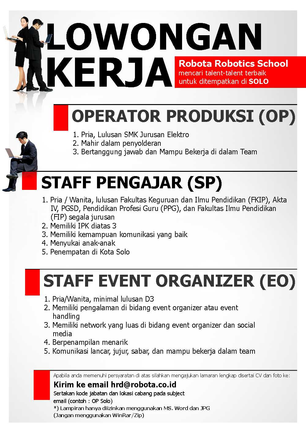loker-solo-operator-produksi-staff-pengajar--staff-event-organizer