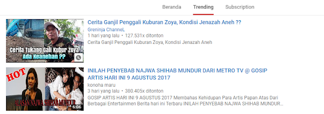 Trending YouTube Mencerminkan Selera Tontonan Masyarakat Indonesia