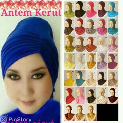 Ciput Antem / Dalaman Jilbab (Model Kerut, Model Silang, Model Biasa)