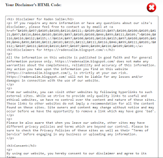 Cara Cepat Membuat Disclaimer untuk Website dan Blog
