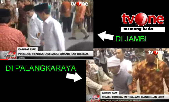 Aneh Tapi Nyata! Jokowi di Jambi diserang dari Palangkaraya, TV One lagi !!!