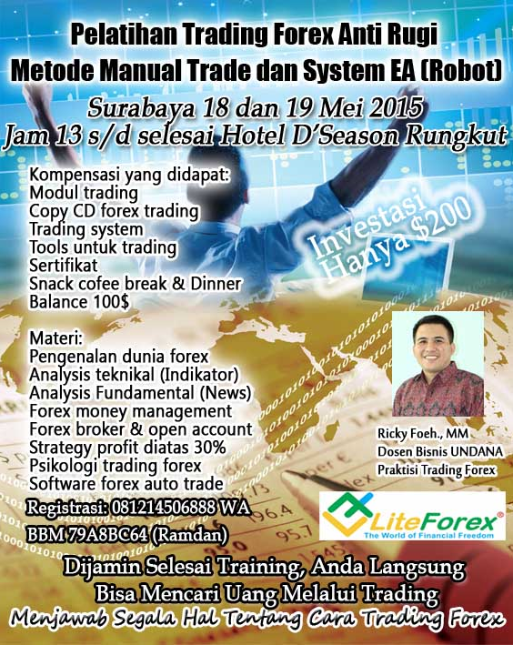 Pelatihan Trading Forex Anti Rugi (Surabaya, 18-19 Mei 2015 - Hotel D'Season Rungkut)