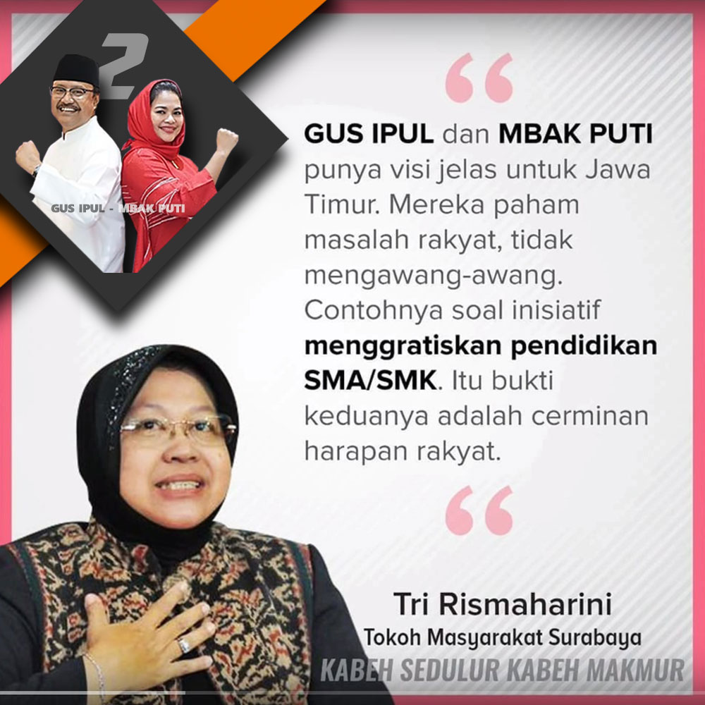 Ke Warga Surabaya, Risma: Puti Guntur Soekarno Punya Visi Jelas