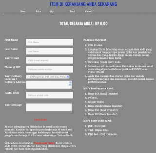 &#91;SHARE&#93; Template Responsive Toko Online Blogspot Shop Cart Checkout Email Invoice