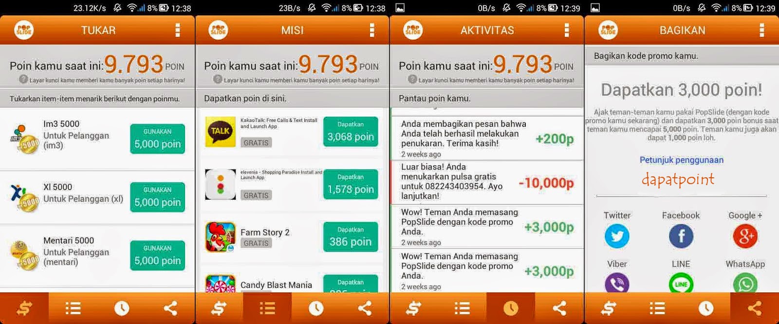 Cara mudah dapat pulsa dari Smartphone android dengan aplikasi Slide pop