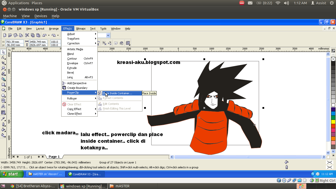 Ane Ajarin Ni,Membuat Uchiha Madara Dengan Corel Draw X3.&#91;TUTORIAL COMPLETE++&#93; :D