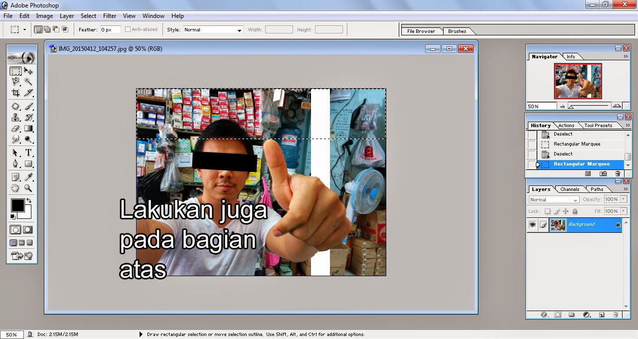 MEMBUAT FOTO 3D PADA FOTO BIASA. &#91;MASTER PHOTOSHOP JANGAN MASUP&#93;
