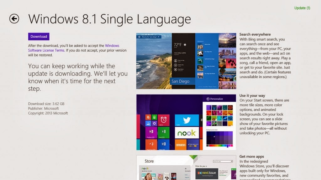 Cara upgrade Windows 8 ke Windows 8.1