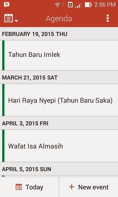Menambahkan Hari Libur pada Kalender Android
