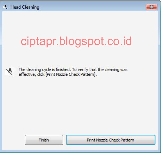 Head cleaning printer epson L360 pada windows 7