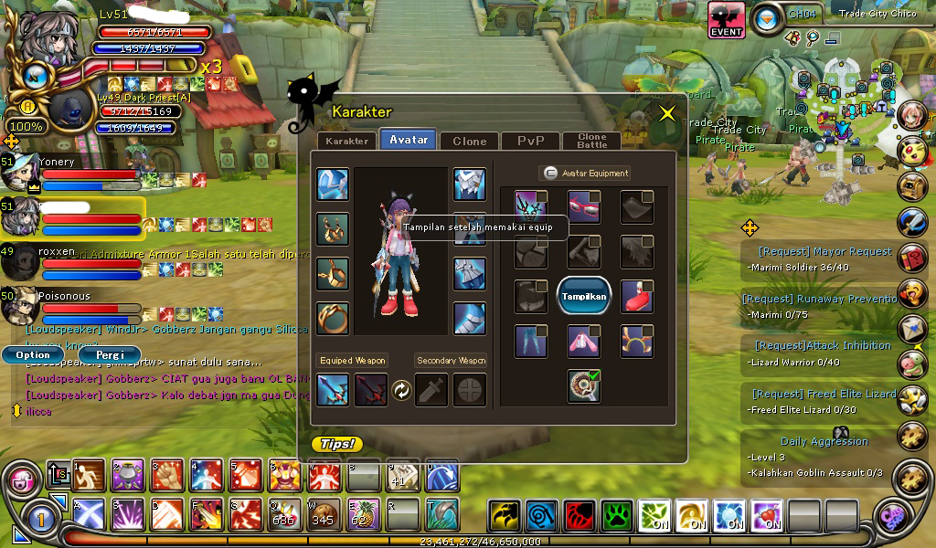 Jual cepat Char heva Bloodier level 51 Yogya