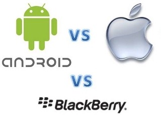 android vs iphone vs blackberry