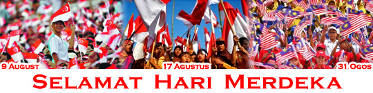 Logo & Tema Merdeka Singapura, Indonesia, dan Malaysia 2015