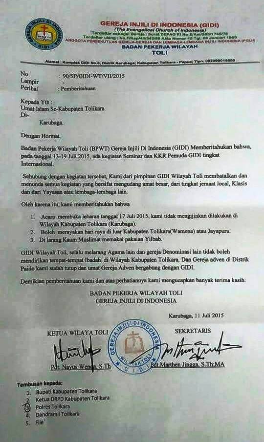 &#91;DETAIL&#93; Salat Ied, Masjid di Papua Dibakar