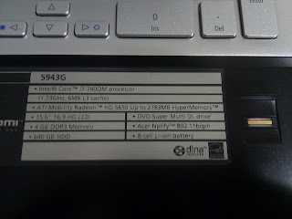 Jual Acer Gamers i7 Ati HD Upto 2Gb