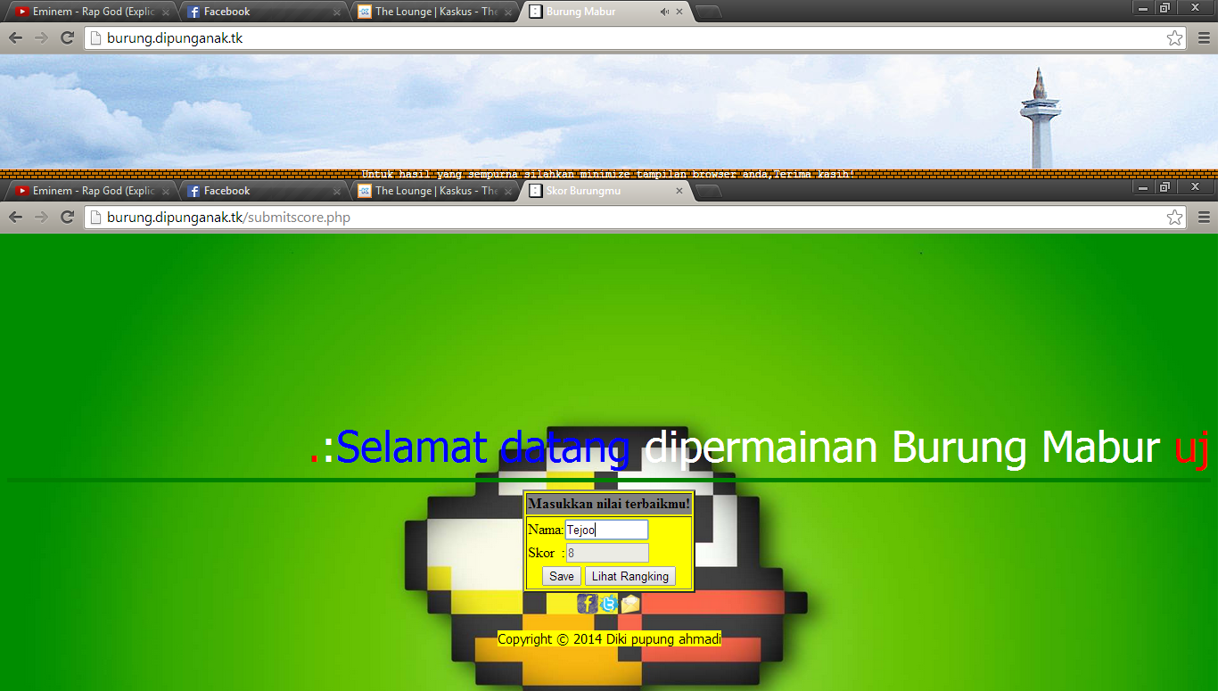Flappy Bird versi Indonesia (Burung Mabur)