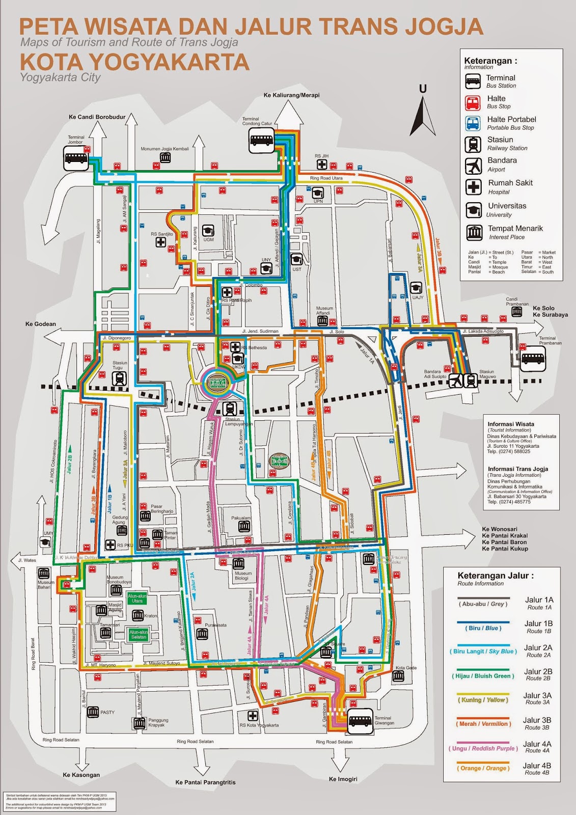 City Tour dengan Bus Trans Jogja, Rute dan Obyek Wisata Yang Dilalui