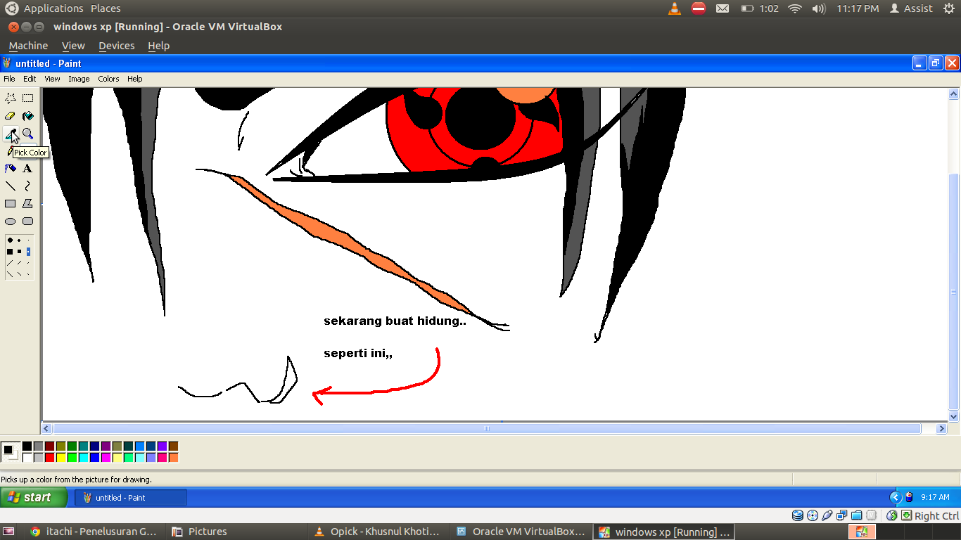 Aku ajarin nih.&quot;MEMBUAT MATA ITACHI MENGGUNAKAN PAINT&quot;