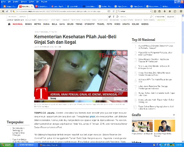 Anak Ini Jual Ginjal Ke Pak Jokowi