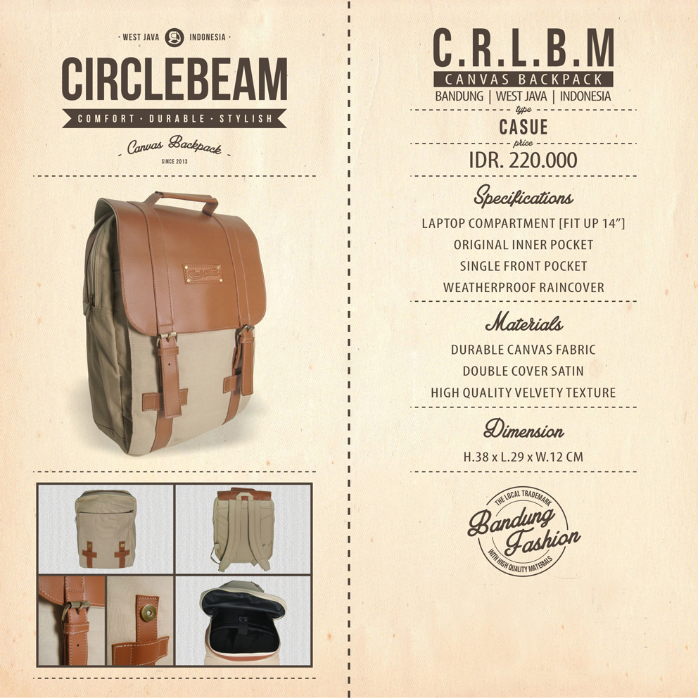°°°°° CIRCLE BEAM ¦ Canvas Backpack ¦ Comfort, Durable & Stylish °°°°°