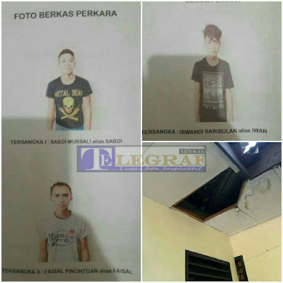 Polres Bitung Bobol, Tiga Tahanan Pencurian Kabur dari Sel