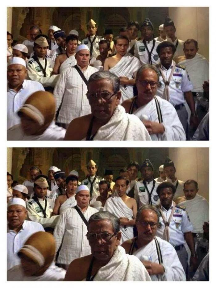 Heboh Foto Palsu Jokowi Umroh, Akhirnya pelaku edit Photoshop Foto Jokowi terungkap