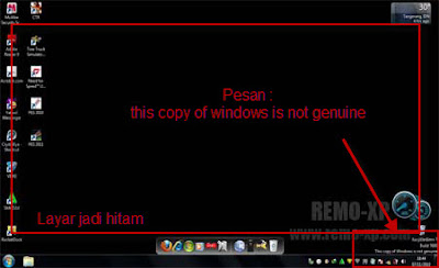 menghilangkan tulisan &quot;this copy of windows did not pass genuine windows validation&quot;!