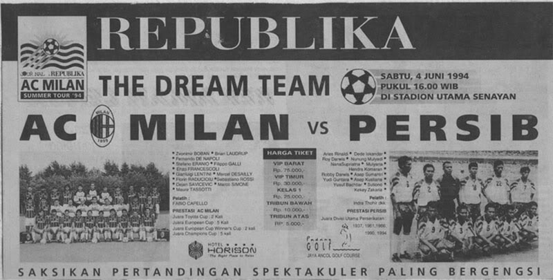 &#91;sejarah&#93; AC Milan vs Persib Bandung