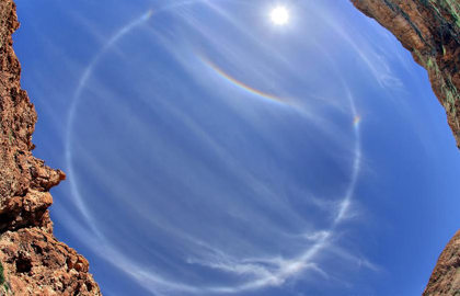 [waw] Fenomena Sun dogs (matahari kembar) dan parhelic circle..indah