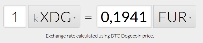 cukup online dibayar Euro dan DogeCoin terbaru