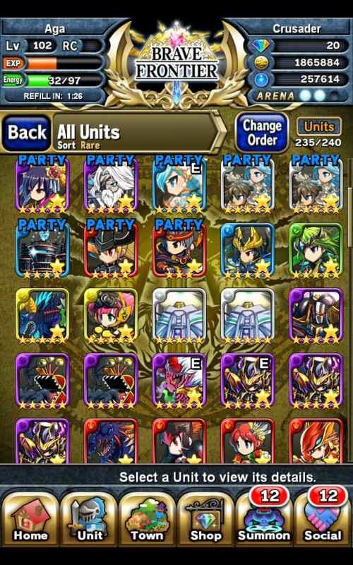 Jual ID brave frontier gems 100+ Unit bb spam crit metagame