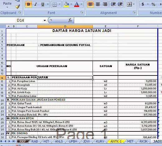 Contoh Rab Futsal Rab Excell Dan Gambar Autocad Lapangan Futsal Kaskus