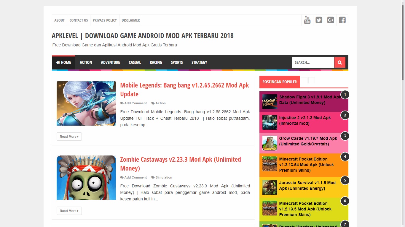 TOP 5 Tempat Download Mobile Games Mod Gratis 