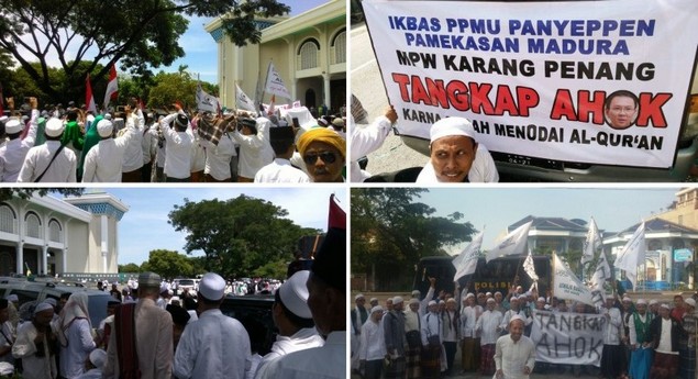 Aliansi Ulama Madura dan Tapal Kuda Demo ke Polda Jatim, Tuntut &quot;TANGKAP AHOK&quot; !!!