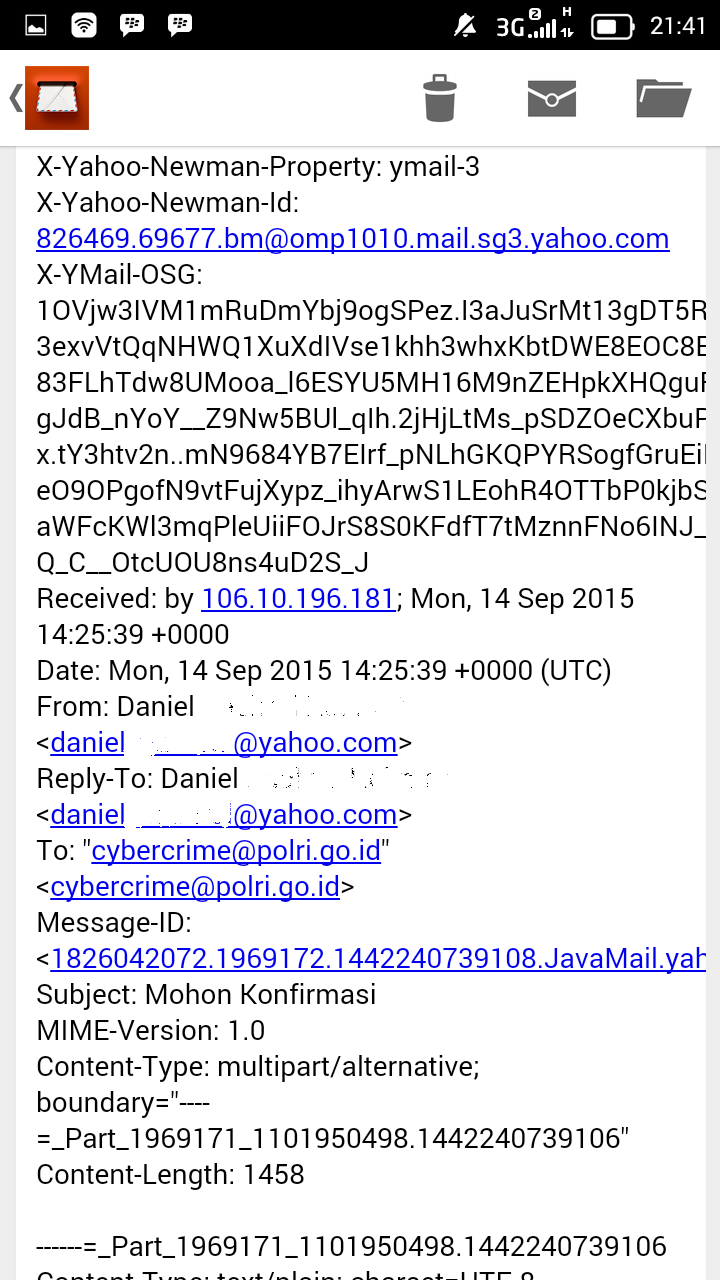 Broadcast Email cybercrime@polri.go.id adalah HOAX !!! Email tersebut TIDAK ADA !!!
