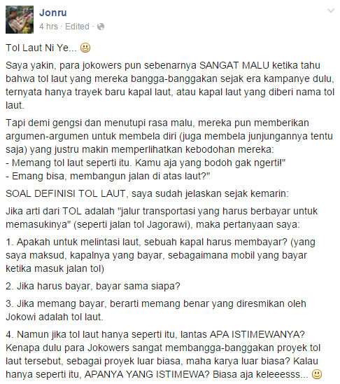 Kapolri mulai senggol Jonru, Nah loh!!!