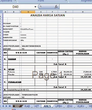 Contoh Rab Pembangunan Pasar | FILE REFERENSI RAB DAN GAMBAR PASAR