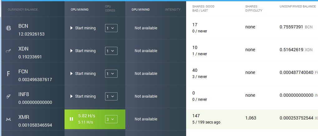 MINING ALL COIN minergate