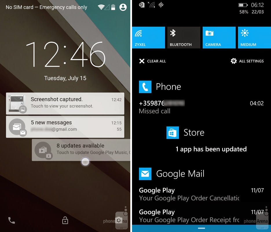 Android L vs Windows Phone 8.1, ayo masup gan