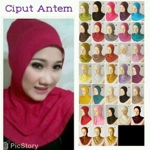 Ciput Antem / Dalaman Jilbab (Model Kerut, Model Silang, Model Biasa)