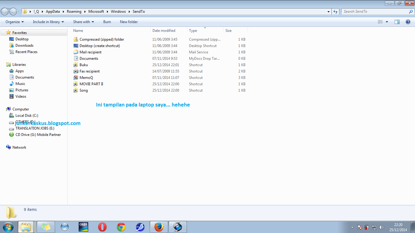 Cara Menambah Menu "Send To" di Windows