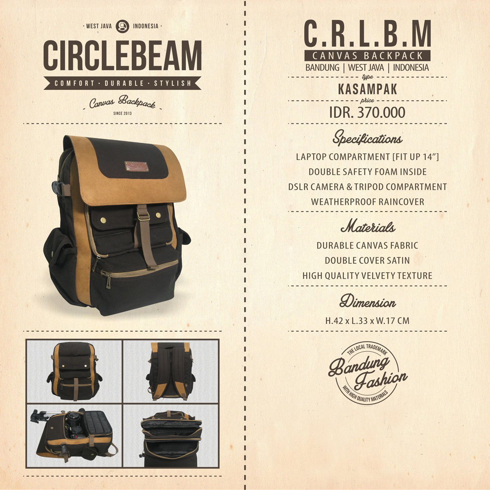°°°°° CIRCLE BEAM ¦ Canvas Backpack ¦ Comfort, Durable & Stylish °°°°°