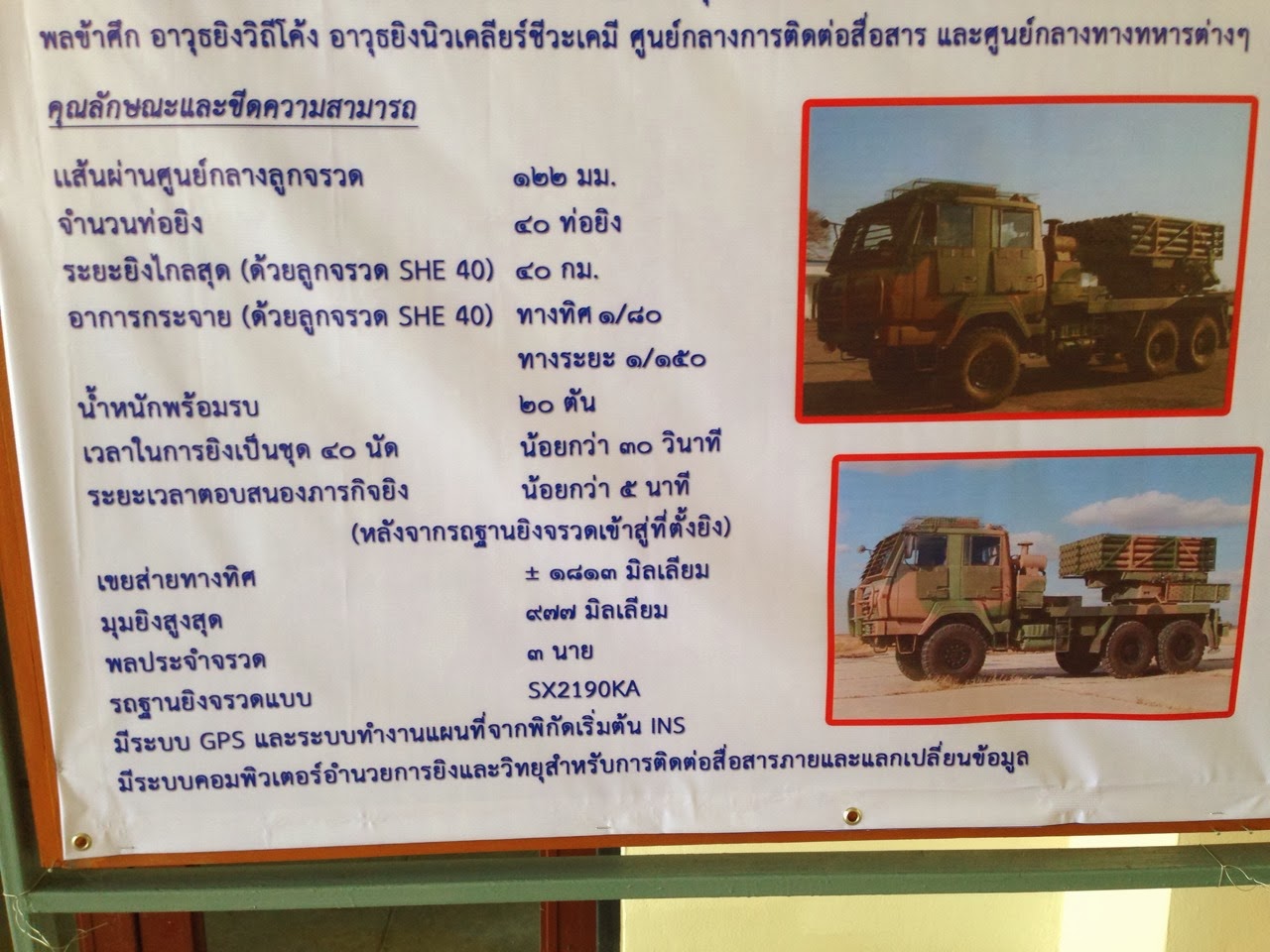 Thailand Beli Norinco 122mm MRLS