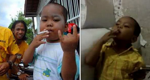 5 Bocah Indonesia ini Mendunia Akibat Merokok