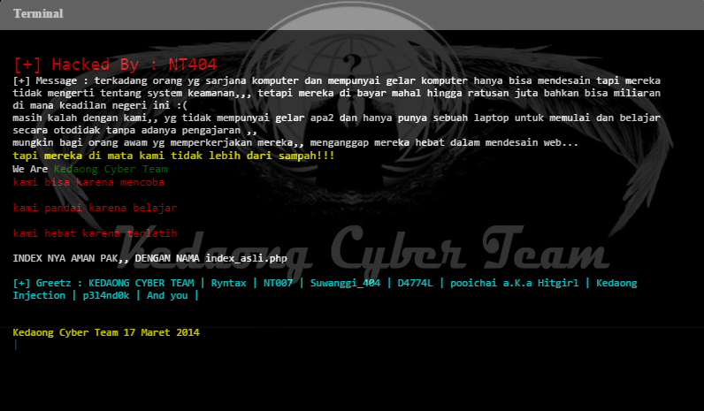 &#91;Info&#93; Terbaru Situs Resmi MPR.GO.ID Di Hack 