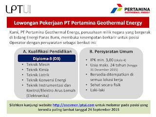 All about Recruitment Pertamina Geothermal Energy