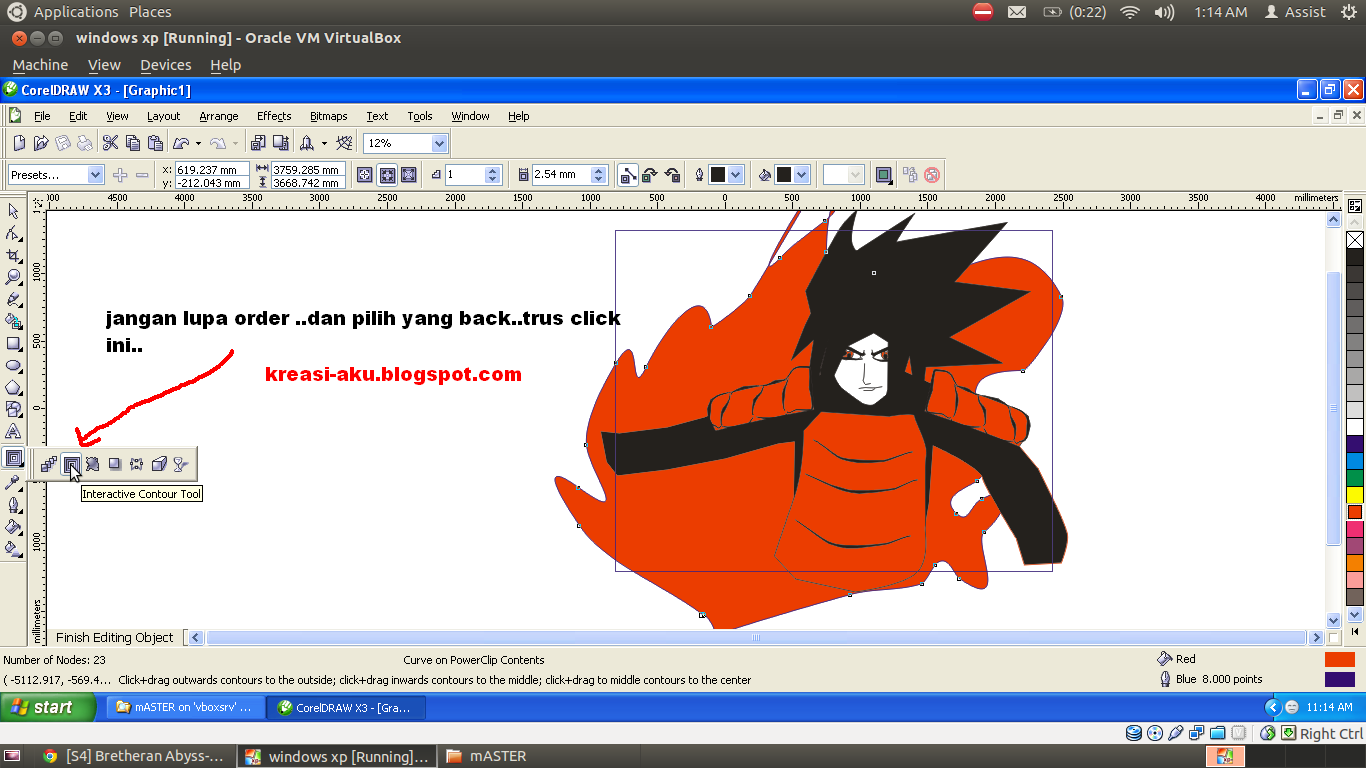 Ane Ajarin Ni,Membuat Uchiha Madara Dengan Corel Draw X3.&#91;TUTORIAL COMPLETE++&#93; :D