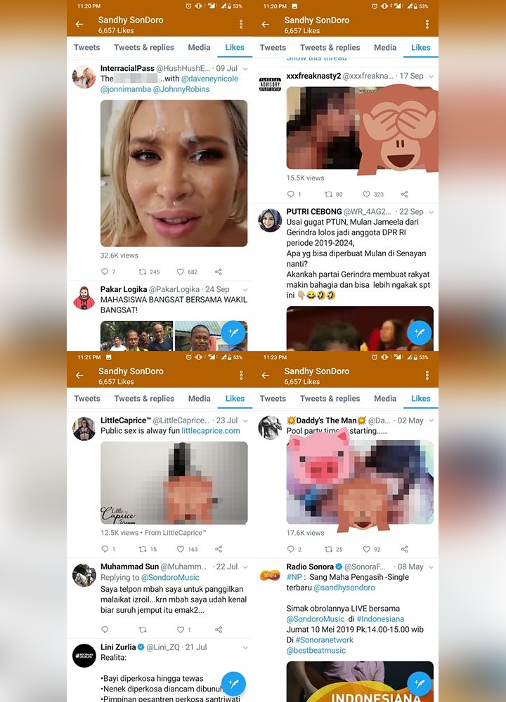 Tagar Cabul Trending,Reaksi Sandy Sondoro Tak Biasa dan Islami Soal Like Konten Porno