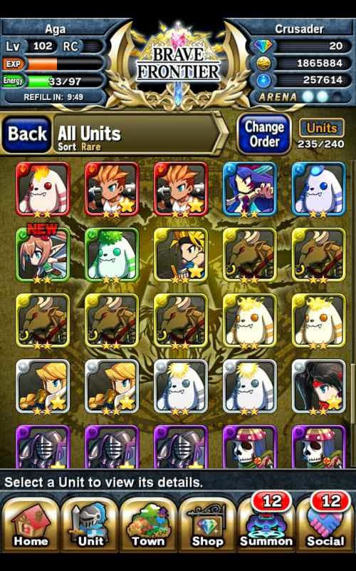 Jual ID brave frontier gems 100+ Unit bb spam crit metagame