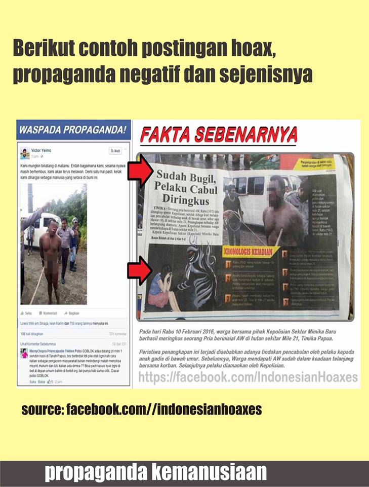 Tips mengetahui postingan hoax, propaganda negatif dan sejenisnya dalam sosmed 